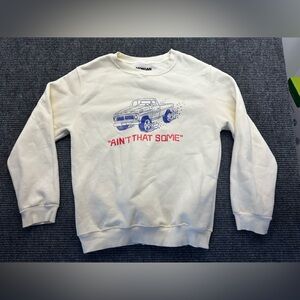 Women’s Tan Long Sleeve Morgan Wallen Ain’t That Some Crew Neck Sweatshirt Med